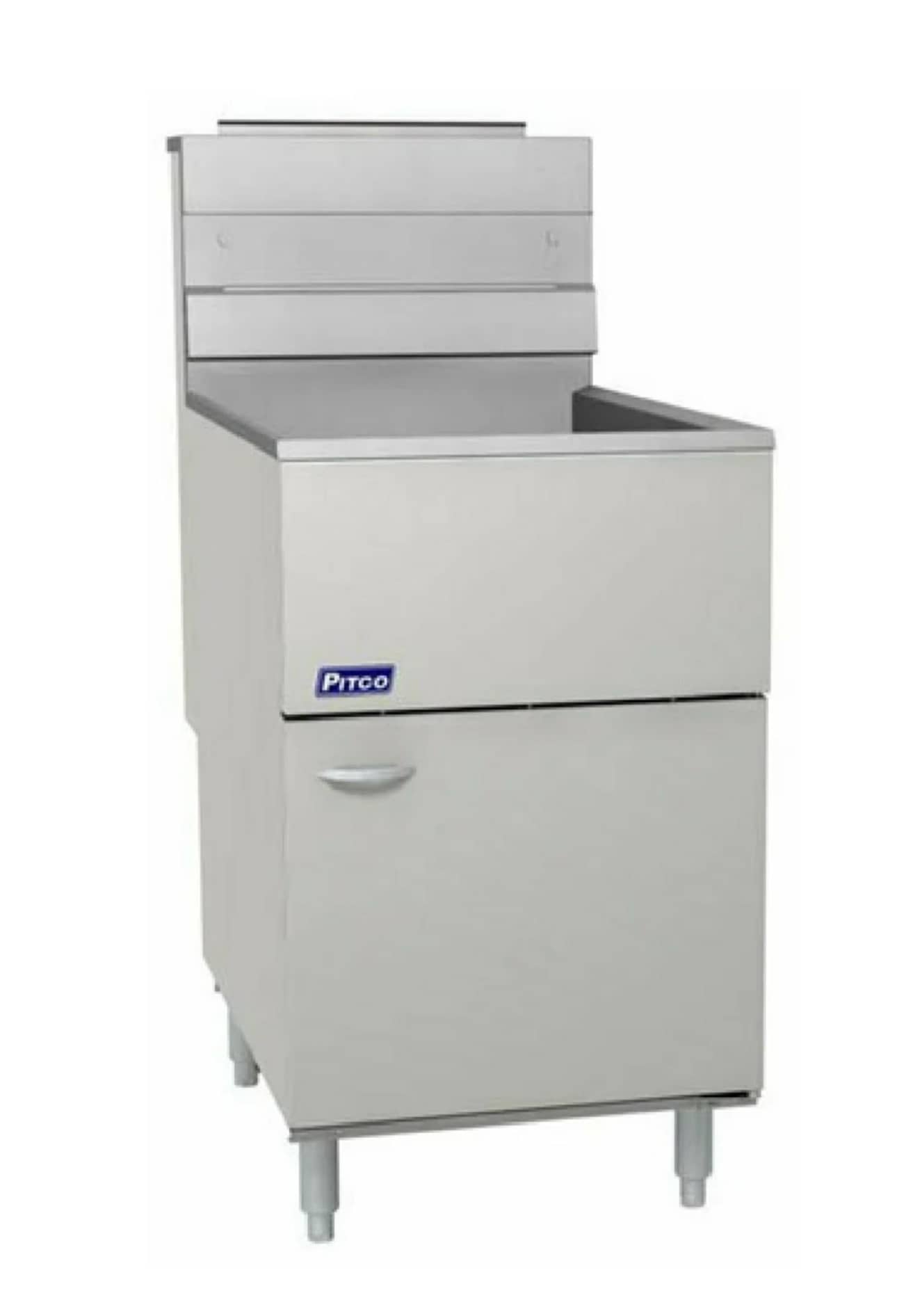 Floor-model Pitco commercial deep fryer